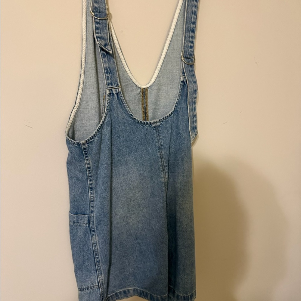 Free People high roller Washed Denim Pinafore - Picture 4 of 4